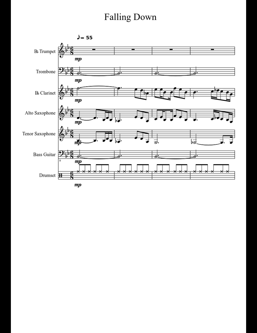Falling Down sheet music download free in PDF or MIDI