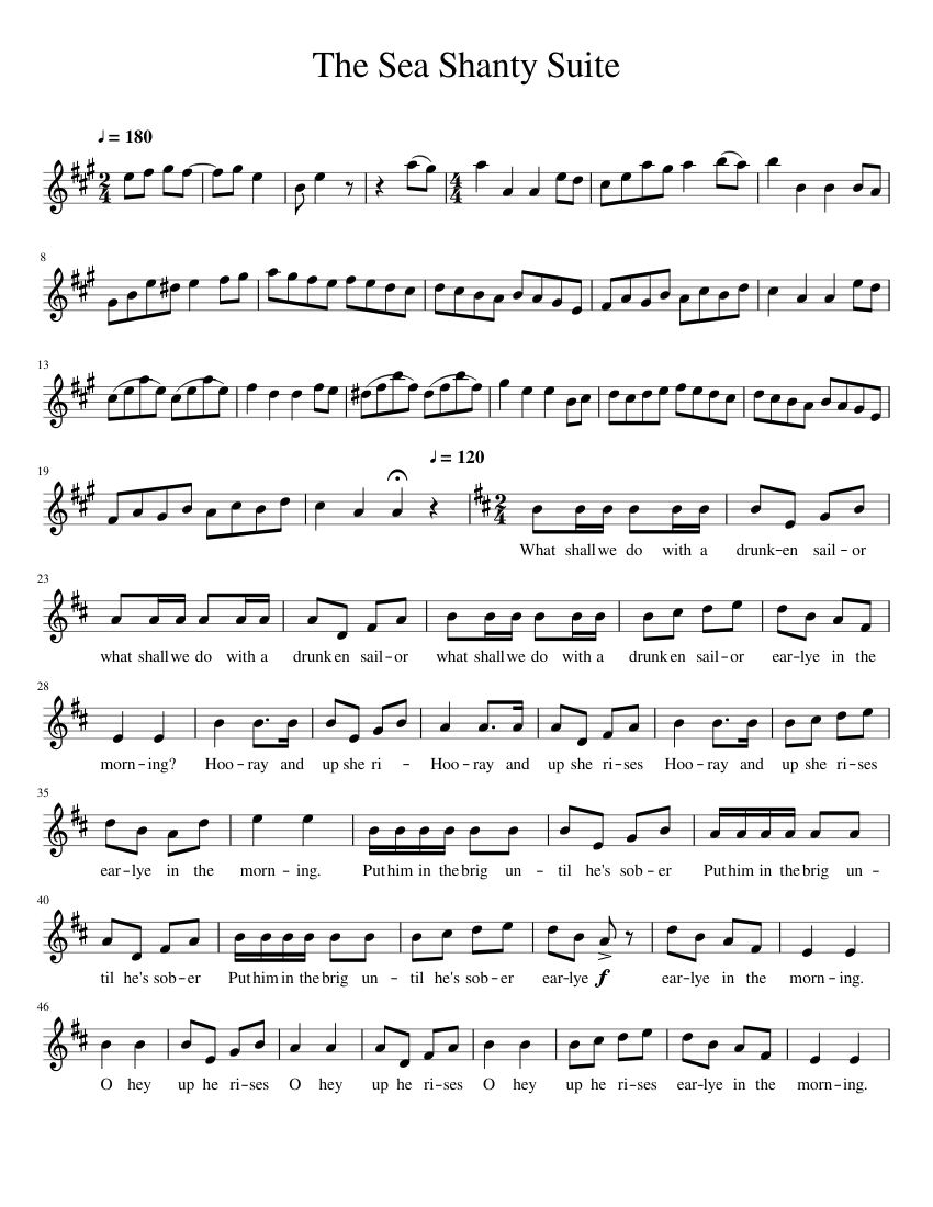 The Sea Shanty Suite Sheet music for Saxophone (Alto) (Solo