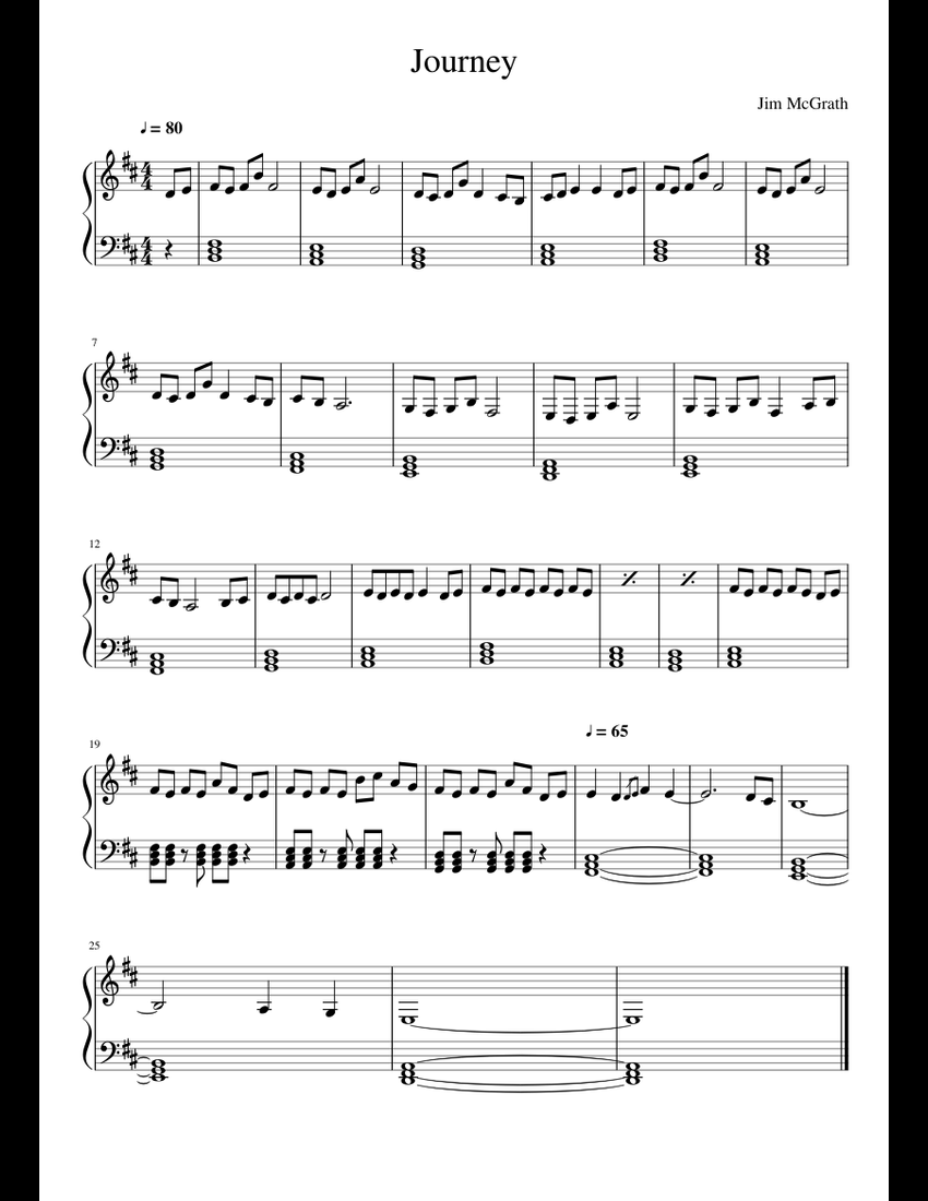 journey as one sheet music pdf