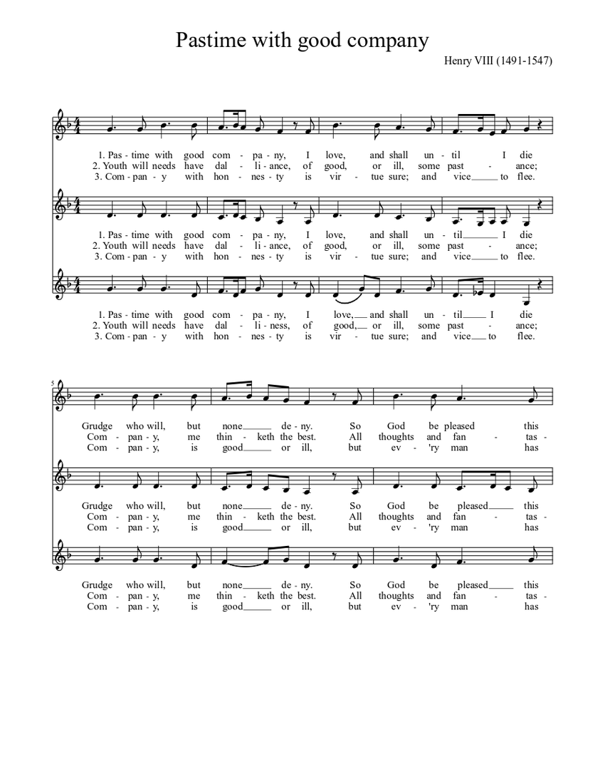 pastime-with-good-company-sheet-music-download-free-in-pdf-or-midi