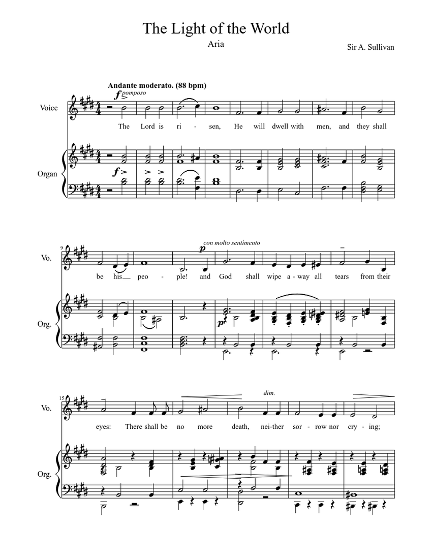 The Light of the World Sheet music | Download free in PDF or MIDI ...