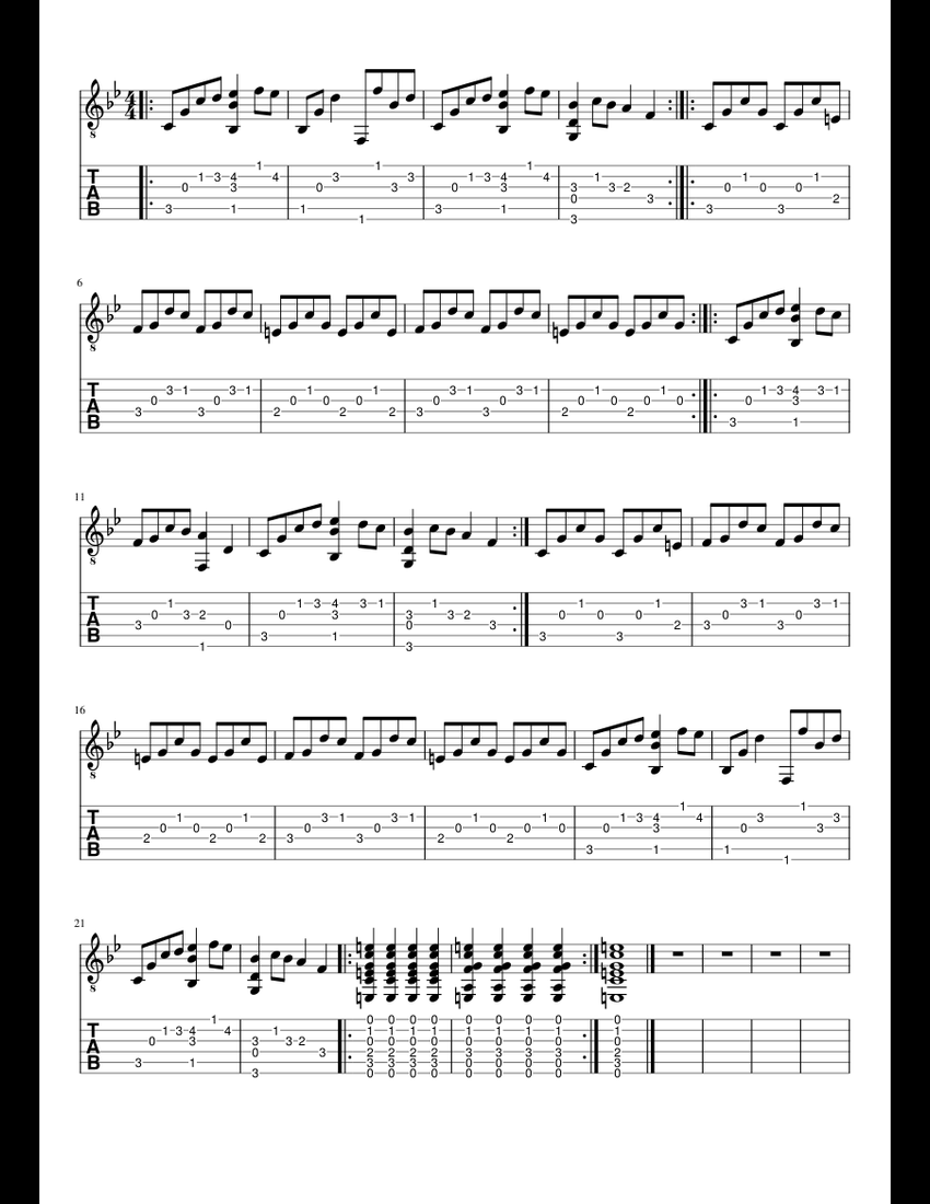 theme-sheet-music-for-guitar-download-free-in-pdf-or-midi