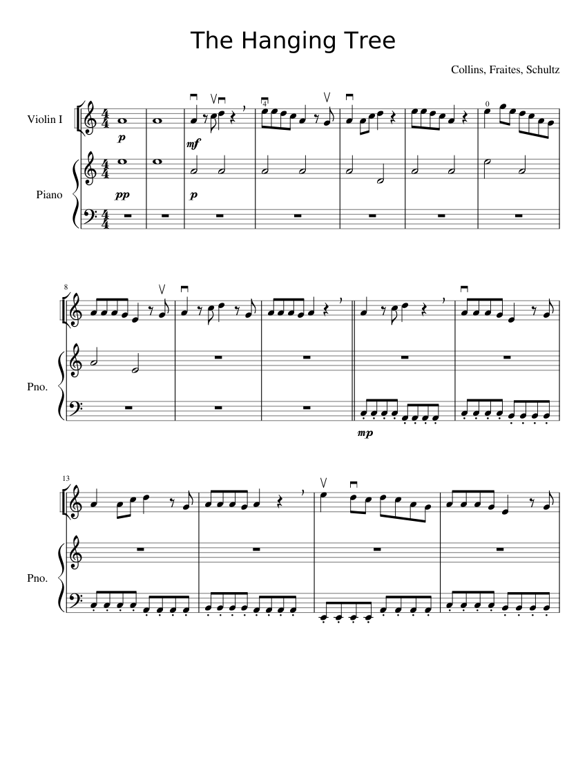 The hanging vine Sheet music for Violin, Piano | Download free in PDF