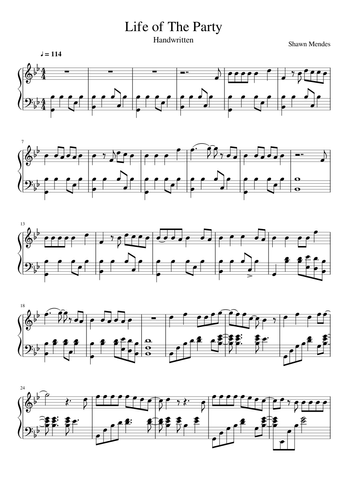 Shawn Mendes Sheet Music Free Download In Pdf Or Midi On Musescore Com