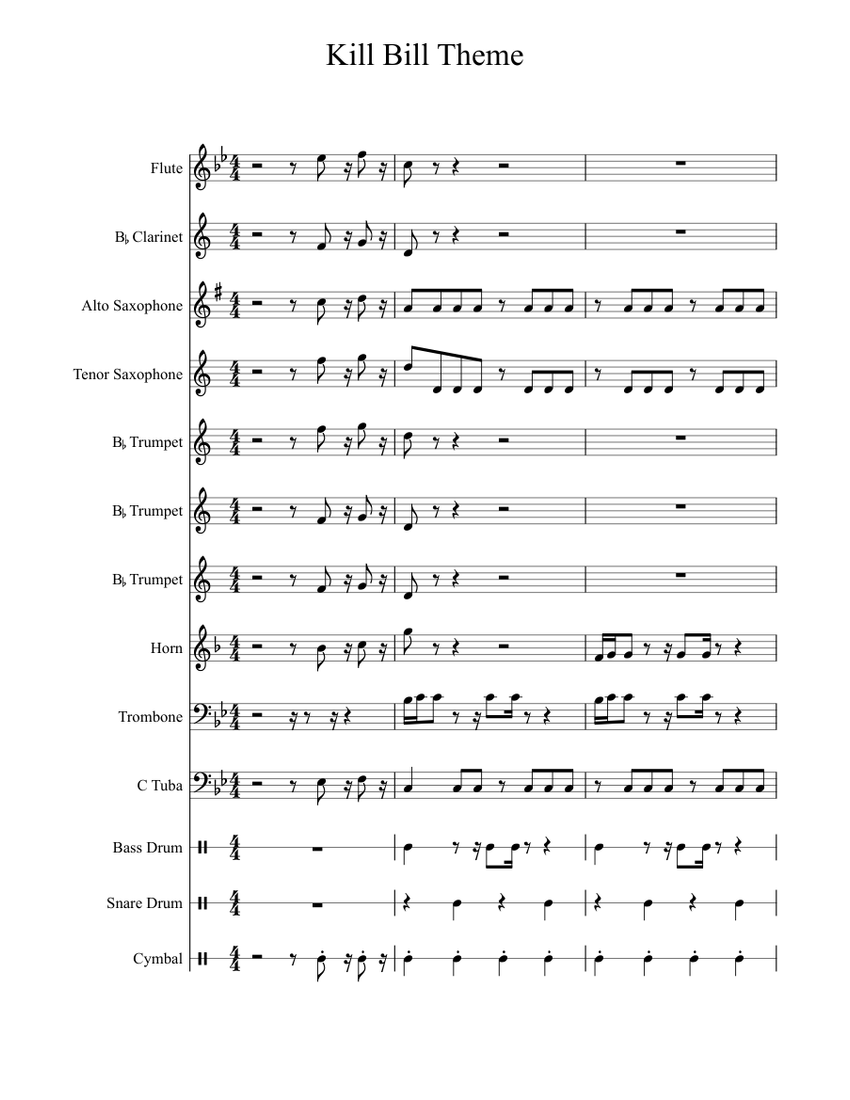 Kill Bill Piano Sheet Music - www.inf-inet.com