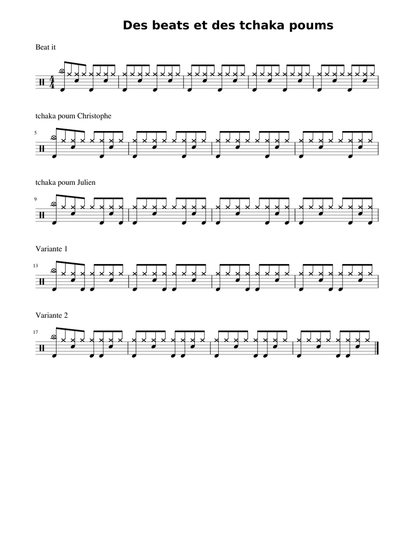 partitionsbatterievictor Sheet music for Percussion Download free