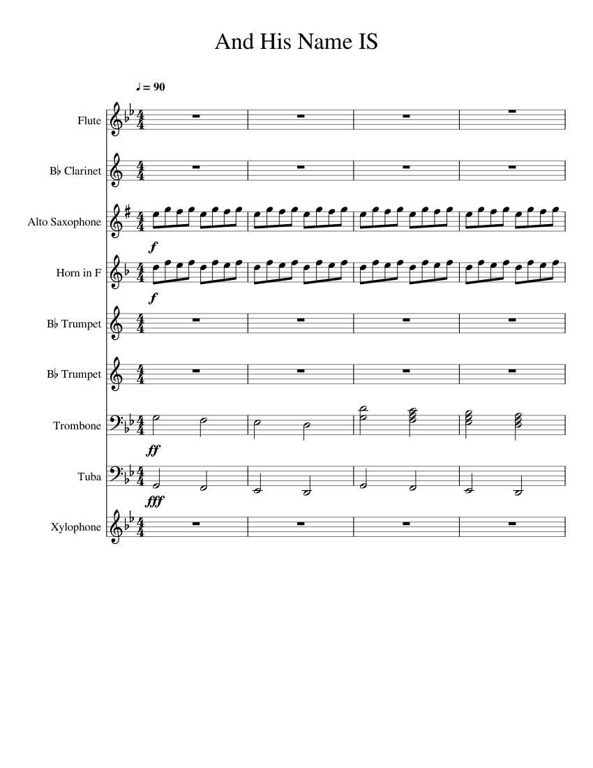 John Cena (Stands Tune) Sheet music for Flute, Piano, Alto