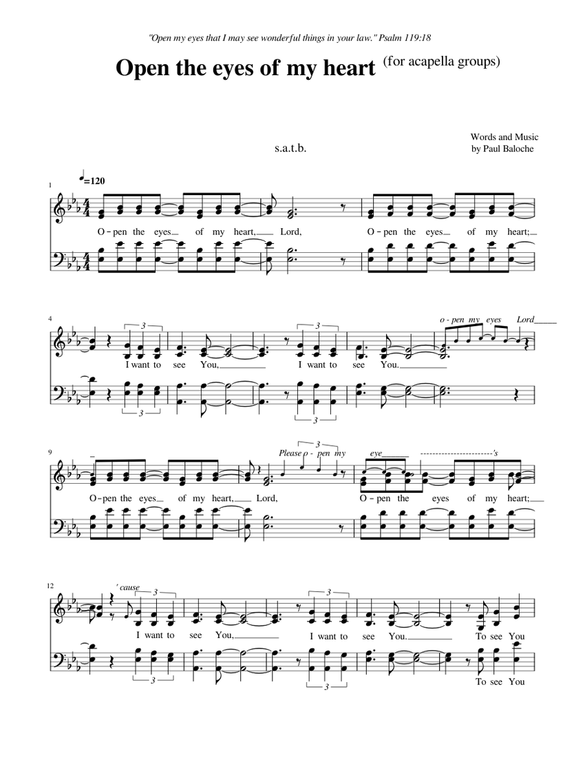 Open The Eyes Of My Heart Lyrics