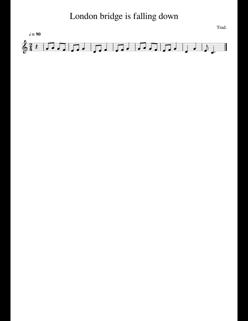 London bridge is falling down sheet music for Trumpet download free in
