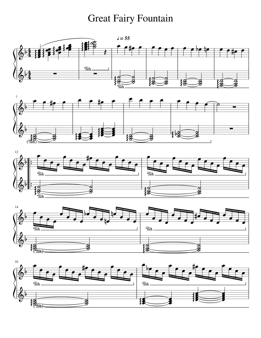Great Fairy Fountain Sheet music for Piano | Download free in PDF or