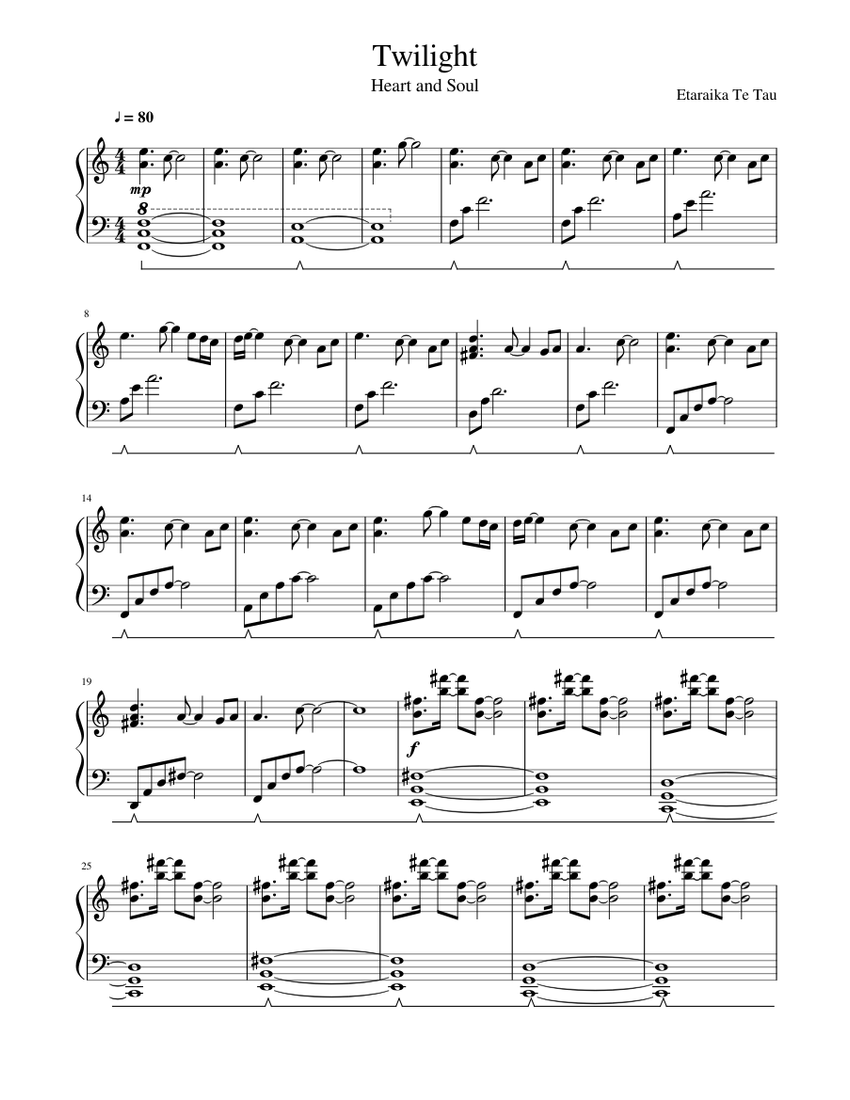 Twilight Sheet music for Piano | Download free in PDF or MIDI