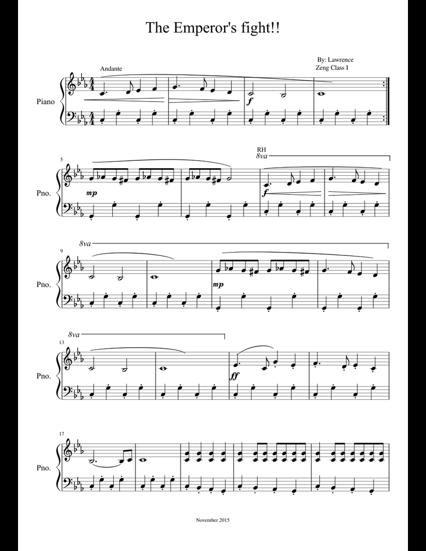 The snow storm sheet music for Piano download free in PDF or MIDI