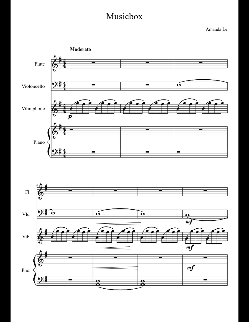Musicbox sheet music download free in PDF or MIDI
