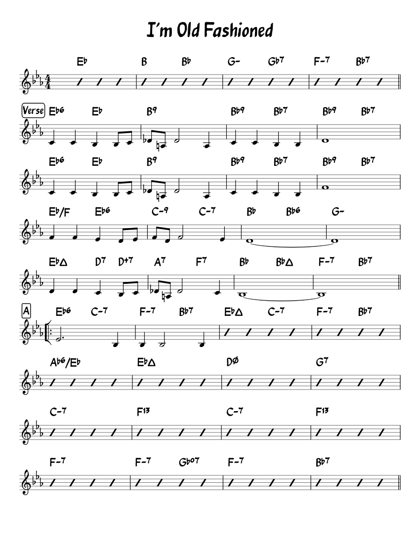 I'm Old Fashioned Sheet music for Piano (Solo)
