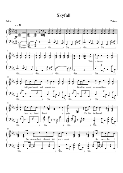 Adele Sheet music free download in PDF or MIDI on Musescore.com