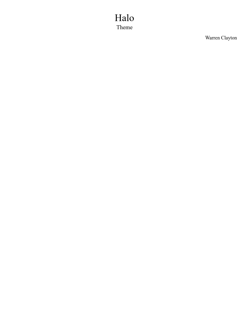 Halo Theme Sheet music for Flute, Bassoon, Alto Saxophone