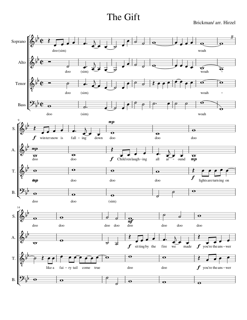 The Gift sheet music for Voice download free in PDF or MIDI