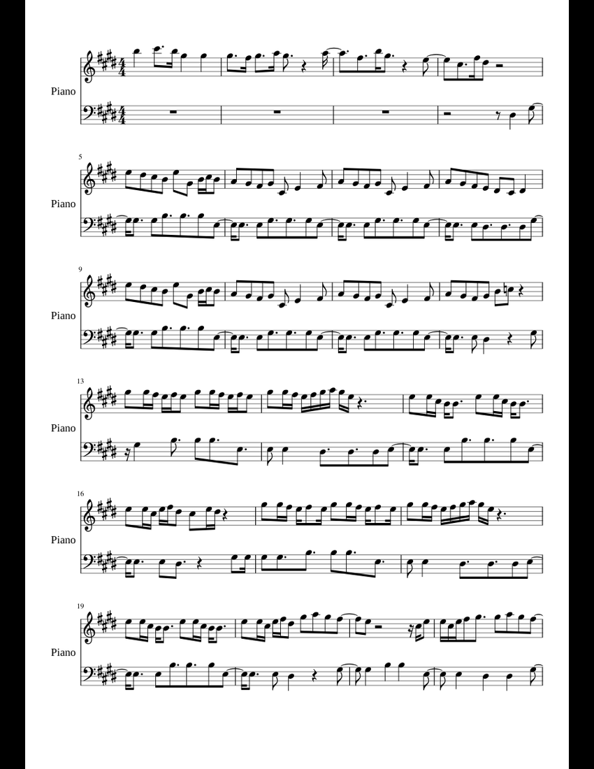 Five Nights At Freddys Piano sheet music for Piano download free in PDF