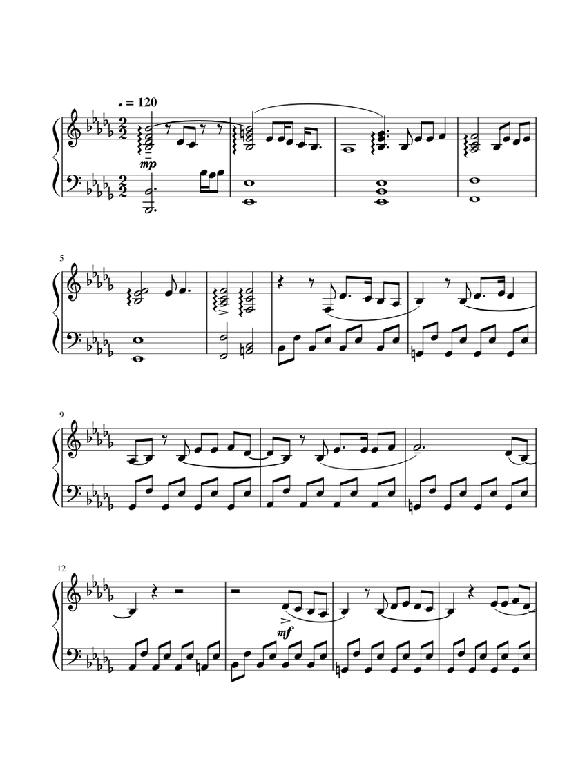 toss a coin to your witcher Sheet music for Piano | Download free in