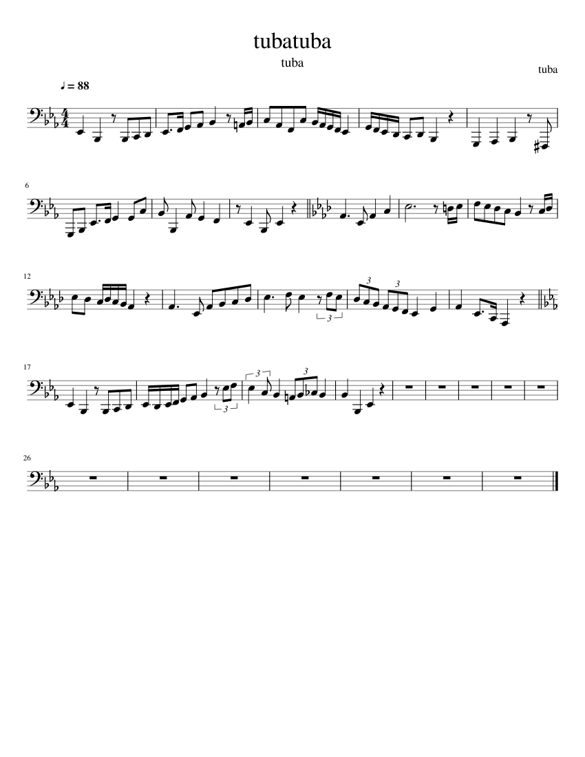 tuba134 sheet music for Tuba download free in PDF or MIDI