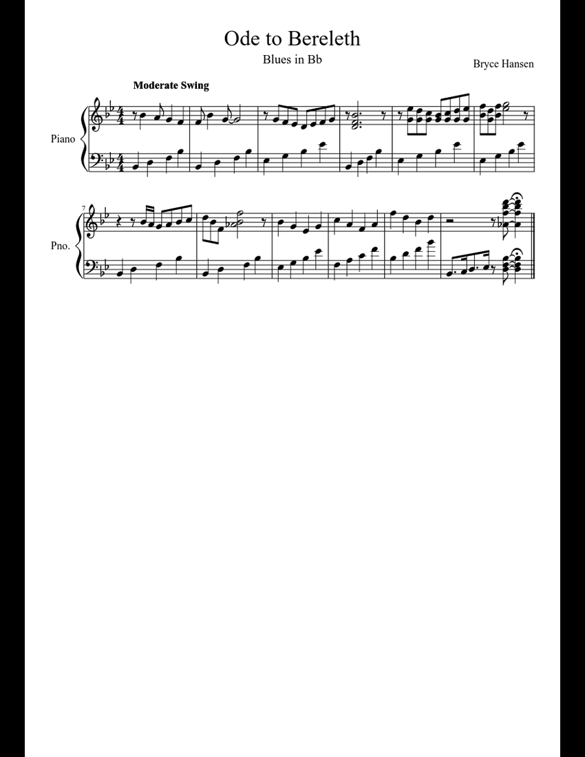 National Anthem English Project sheet music for Piano download free in
