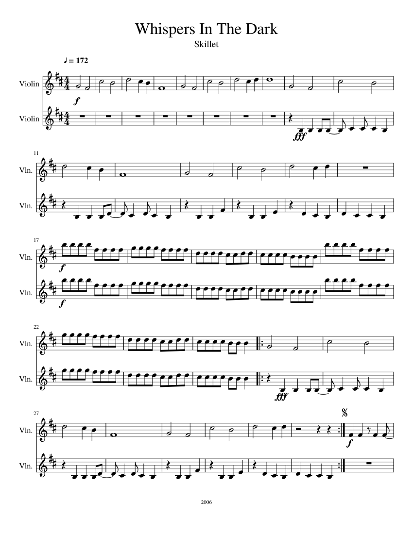 Whispers In The Dark Song