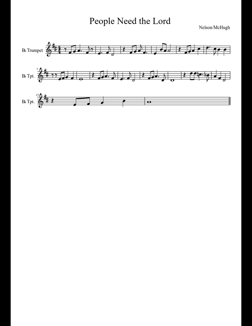 People Need the Lord sheet music download free in PDF or MIDI