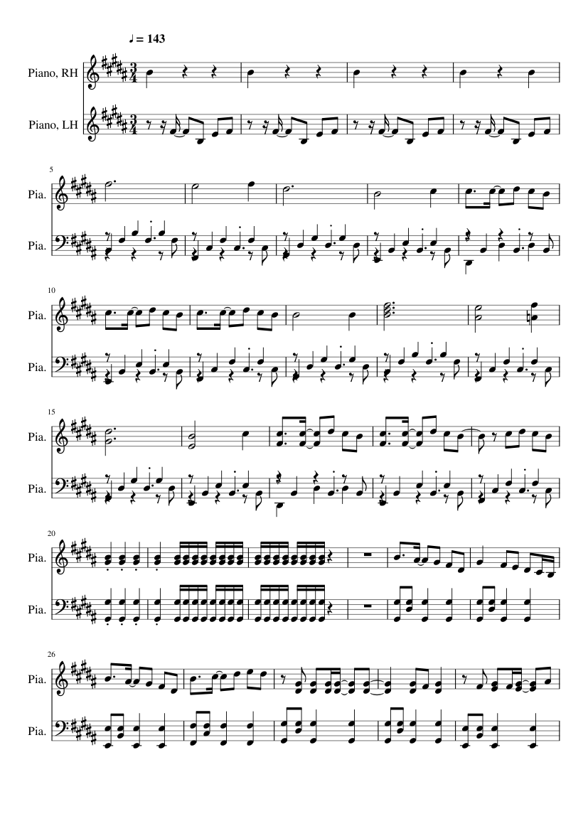 Seven Deadly Sins Opening 2 Sheet Music For Piano Download Free