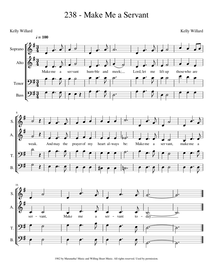 238 Make Me A Servant piano Sheet Music For Piano Organ Download 238 make me a servant piano sheet music for piano organ download