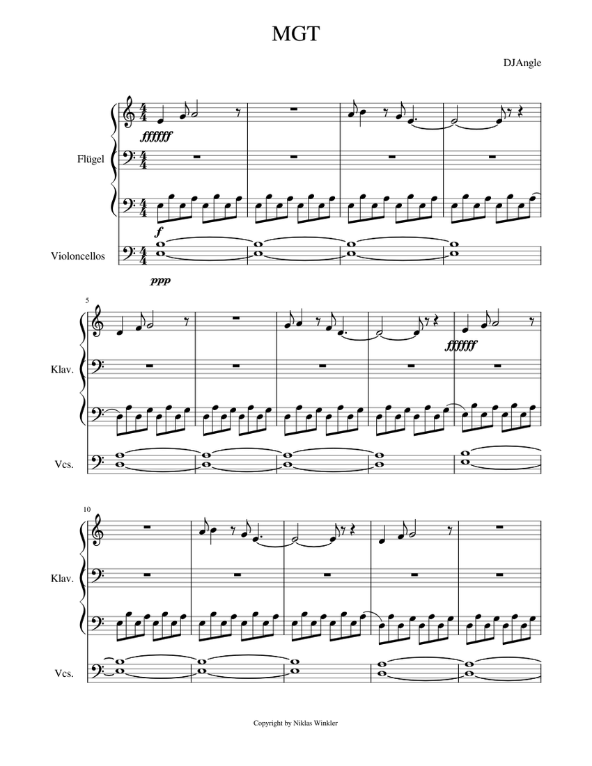 Mgt Sheet Music For Strings Group Piano Solo Musescore Com musescore com