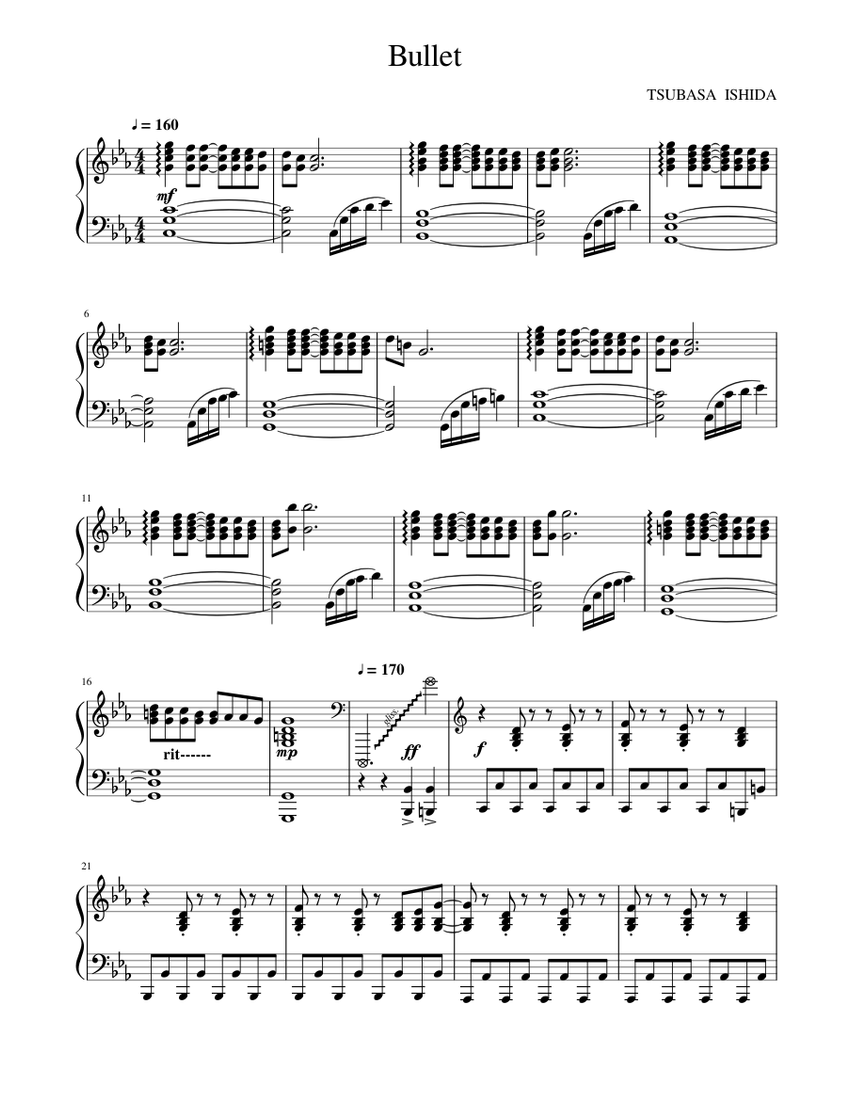 Bullet Sheet music for Piano (Solo) | Musescore.com