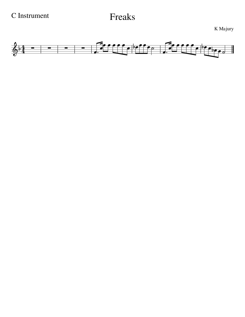 Freaks Sheet music for Piano (Solo) | Musescore.com
