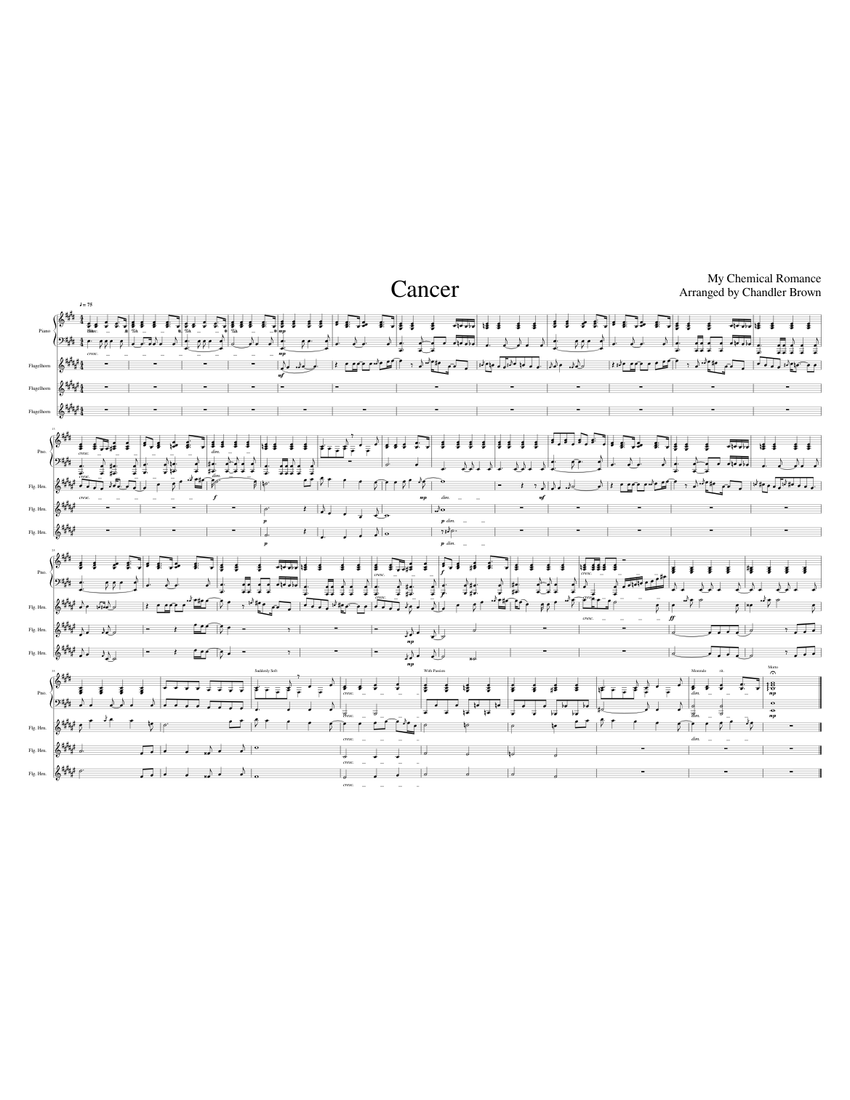 Cancer - My Chemical Romance Sheet music for Piano | Download free in