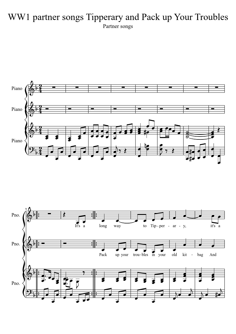 Pack Up Your Troubles Sheet Music Pdf