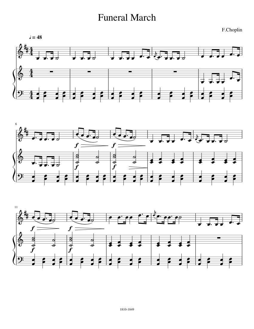 Funeral March Sheet Music For Voice Download Free In Pdf Or Midi