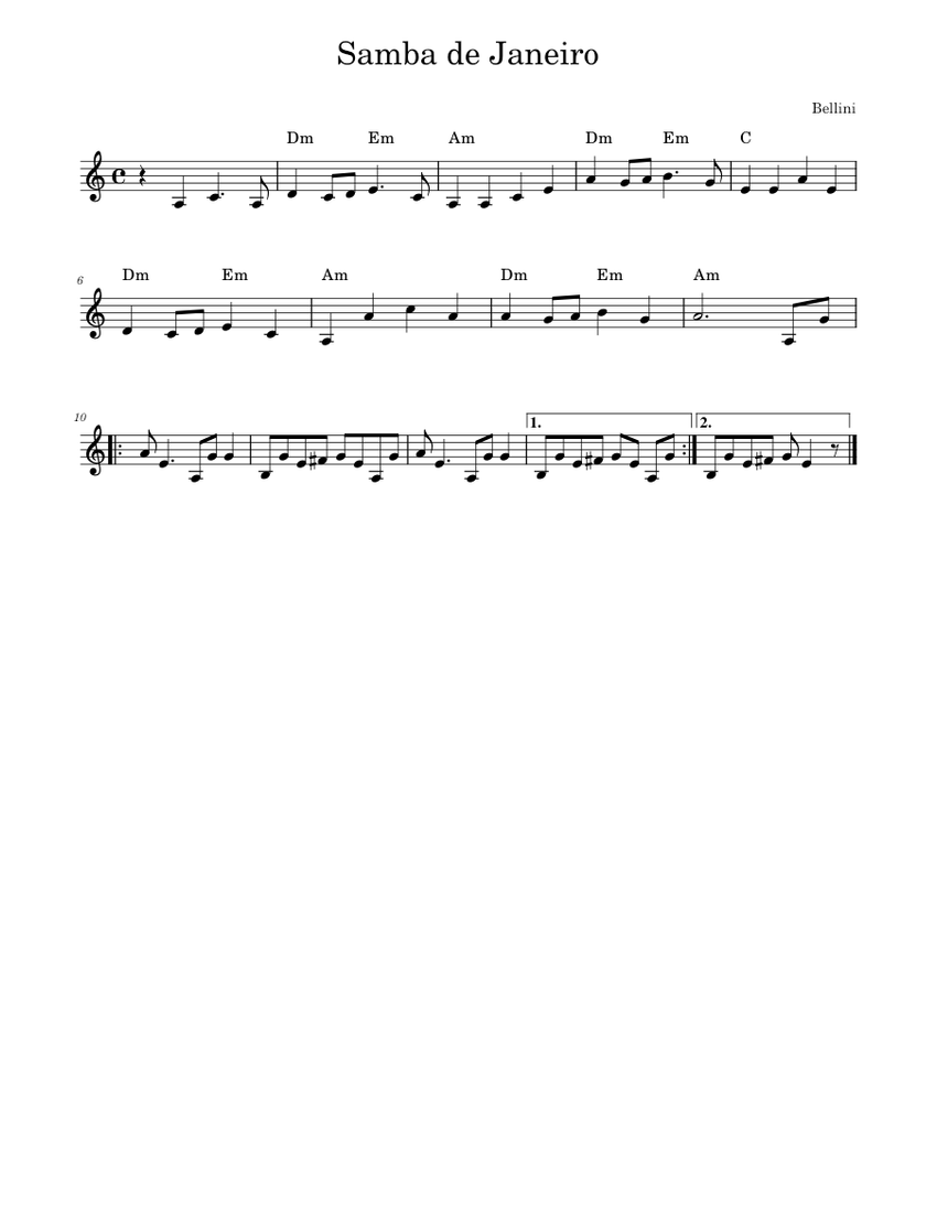 Samba de Janeiro sheet music for Piano download free in PDF or MIDI