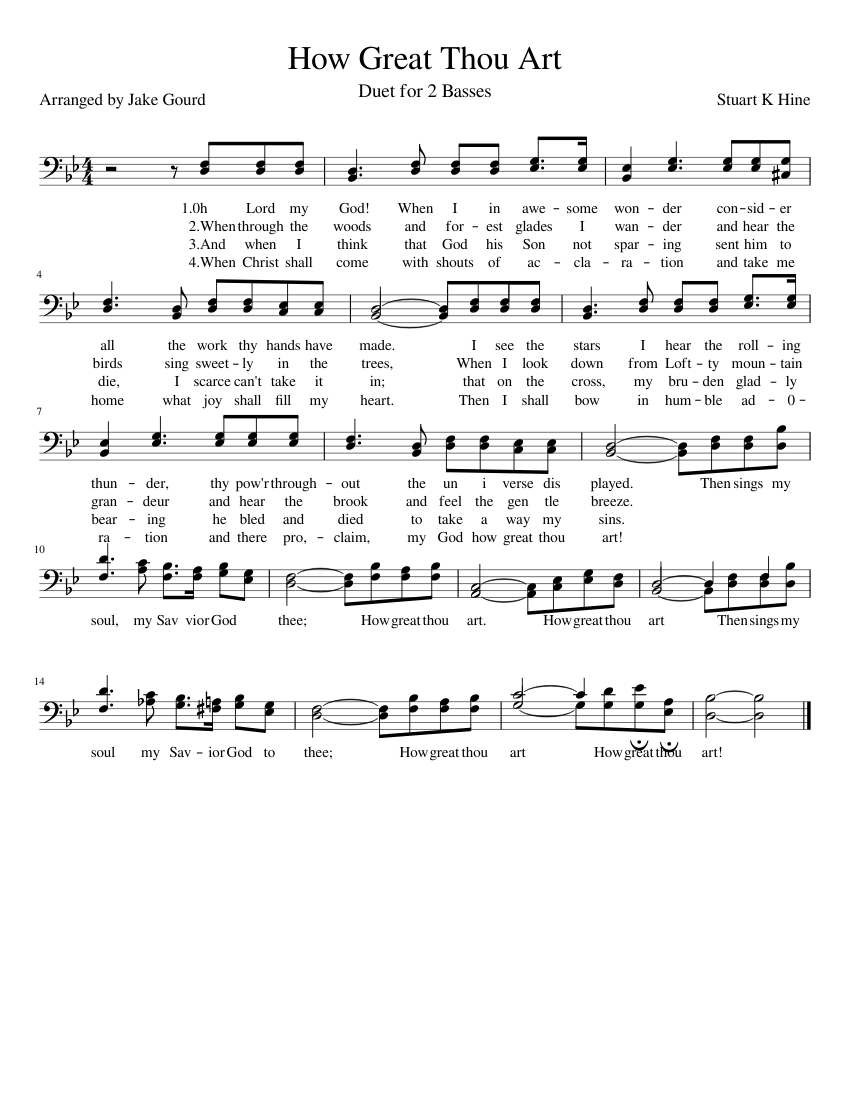 How Great Thou Art sheet music for Piano download free in