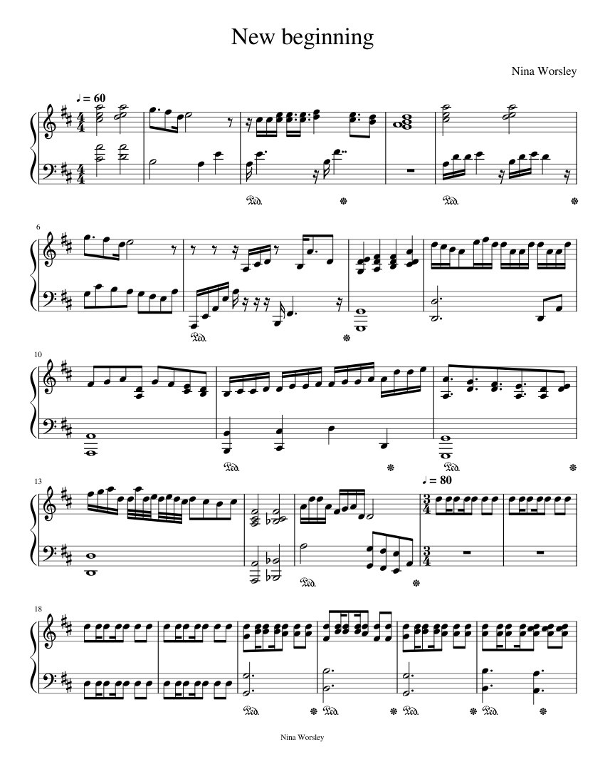 New_beginning Sheet music for Piano (Solo) | Musescore.com