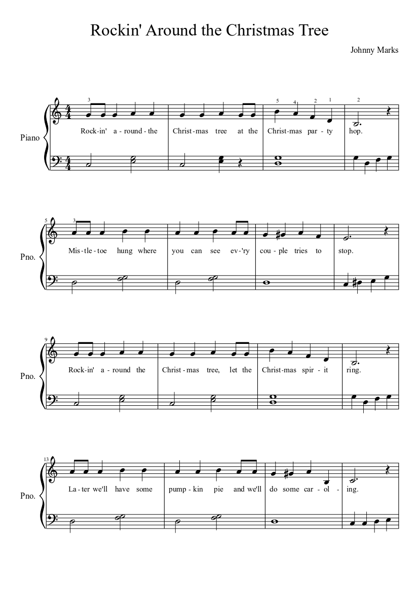 Rockin' Around the Christmas Tree sheet music download free in PDF or MIDI