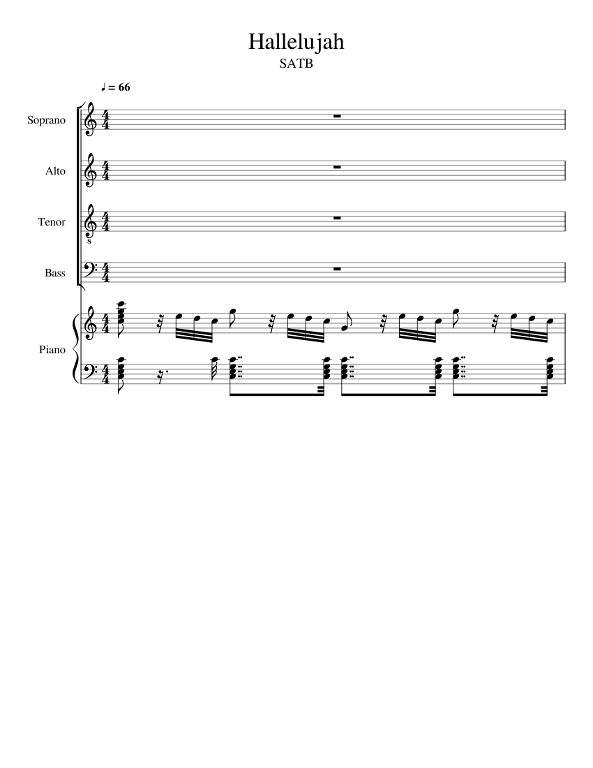 Hallelujah Sheet music | Download free in PDF or MIDI | Musescore.com