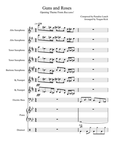 Guns and Roses Sheet music free download in PDF or MIDI on Musescore.com