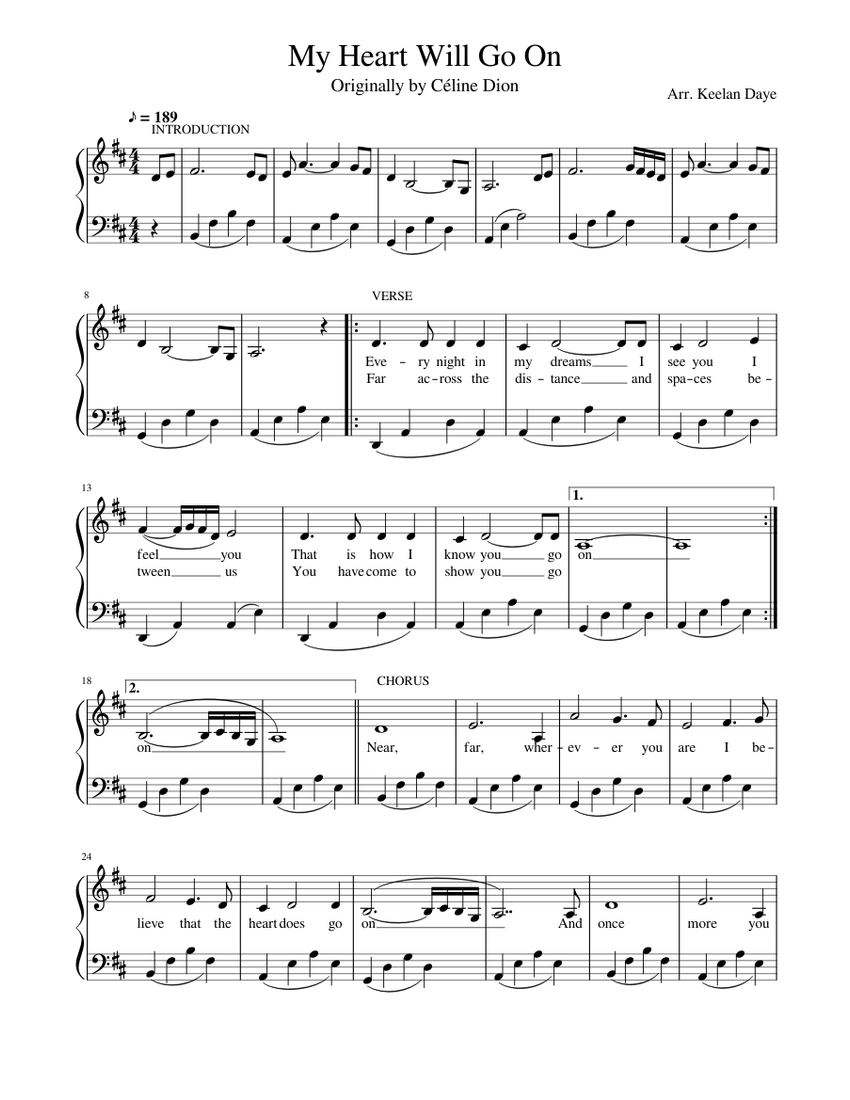 My Heart Will Go On - Piano Sheet music for Piano (Solo) | Musescore.com