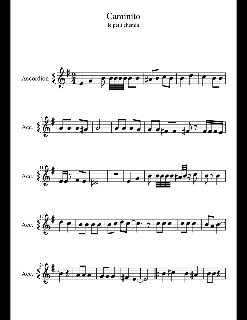 adios muchachos sheet music download free in PDF or MIDI