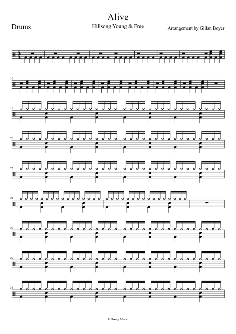 drums sheet music for Percussion download free in PDF or MIDI
