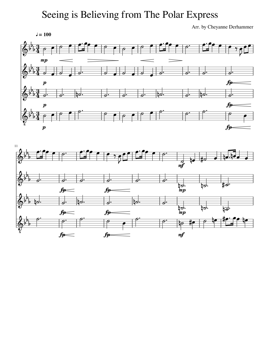 Seeing is Believing from The Polar Express sheet music download free in