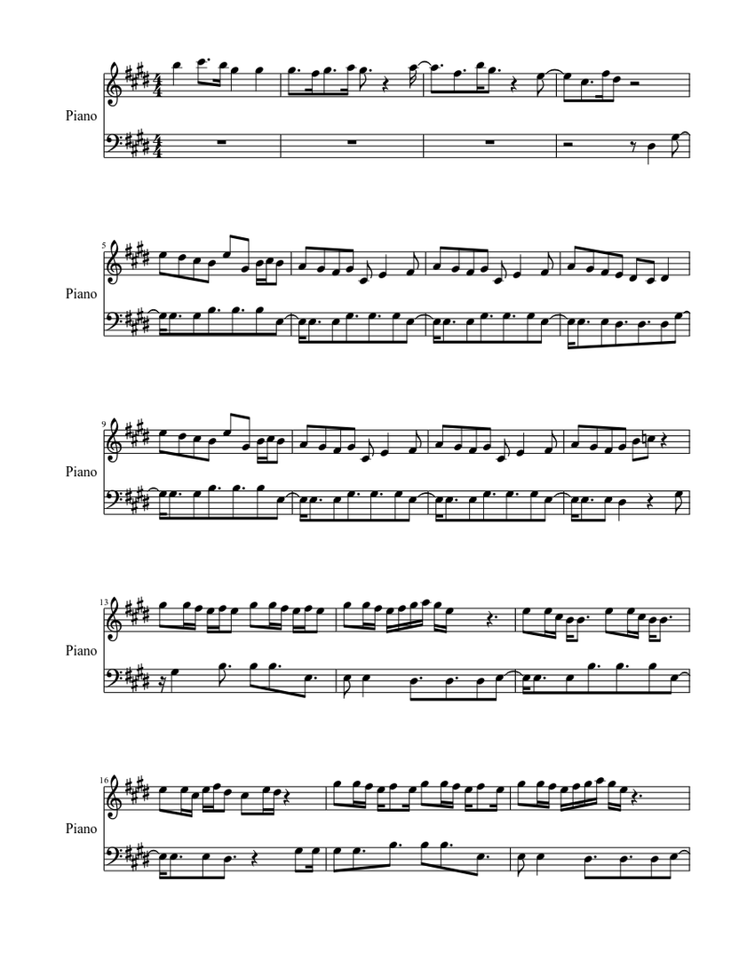 Five Nights At Freddy S Piano Sheet Music For Piano Solo Musescore Com - roblox id for fnaf rap five more nights