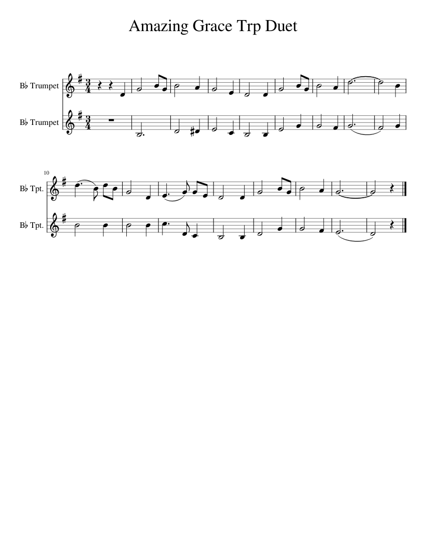 B Flat Amazing Grace Trumpet Sheet Music / Amazing Grace Sheet music for Trumpet (In B Flat), Trombone, Flute, Saxophone (Alto) & more ... / Download and print in pdf or midi free sheet music for amazing grace trumpet sheet music arranged by timothy0.0.7 for piano, trumpet (in b flat) (mixed duet).