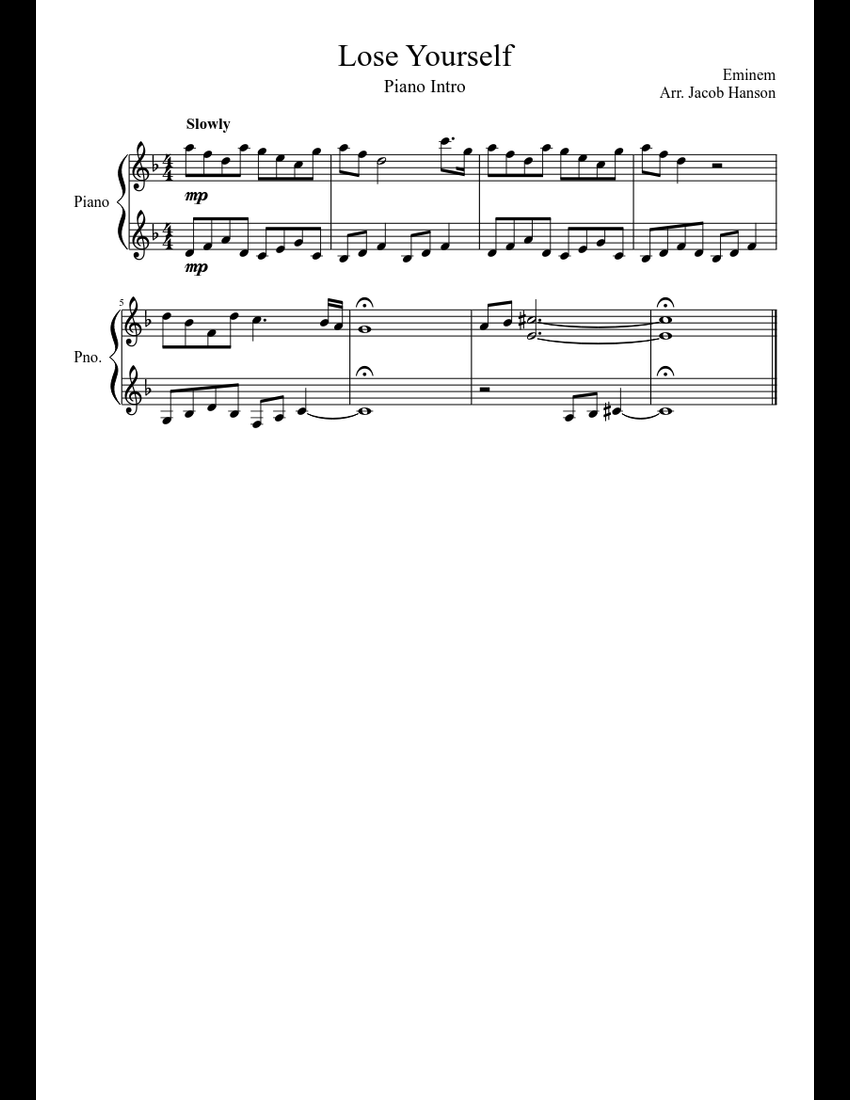 Eminem Song With Piano Intro