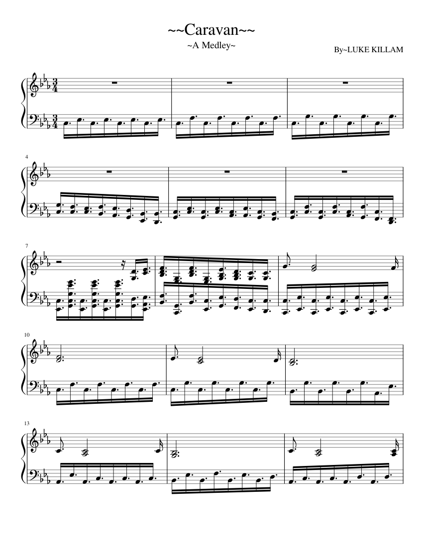 ~~Caravan~~ Sheet music for Piano | Download free in PDF or MIDI