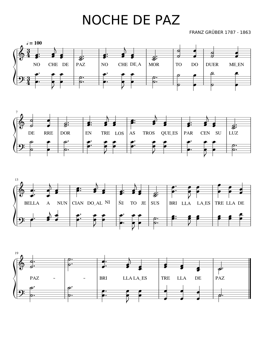 Noche De Paz Sheet Music Pdf